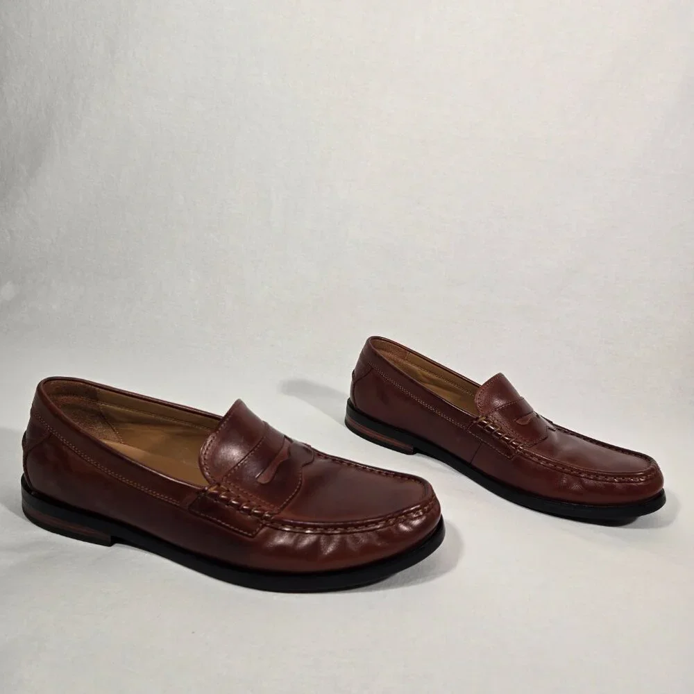 COLE HAAN American Iconic Heritage Classic Brown Penny Loafers Men's Size12 M. - Picture 1 of 17